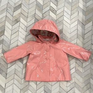 WORK ONCE!! Bonpoint toddler rain jacket in peach/pink